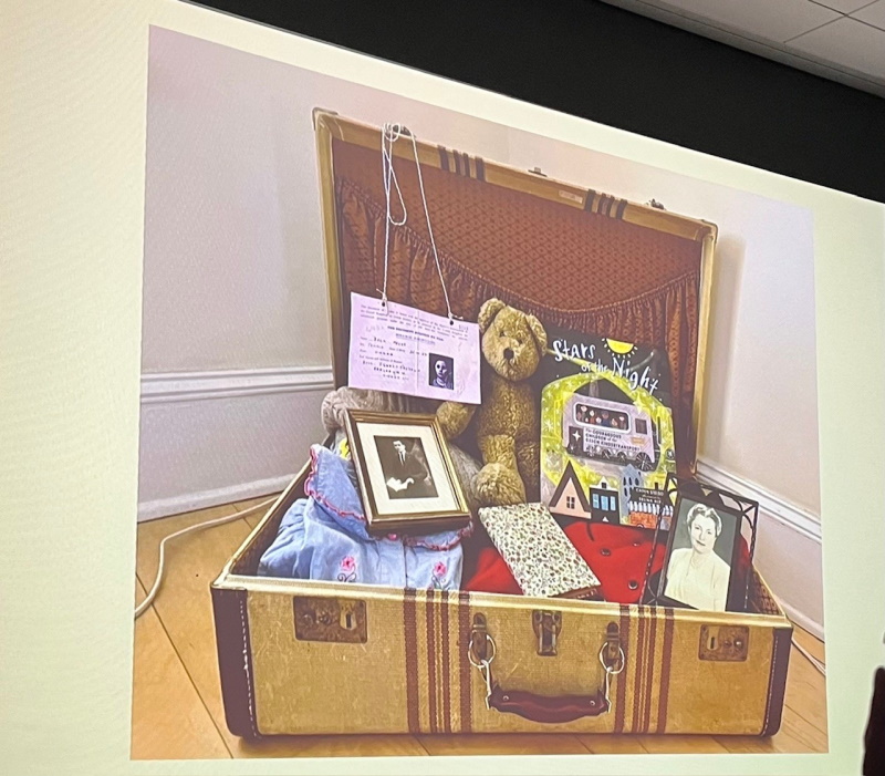 Roger Sutton, Caren Stelson, and Selina Alko at Temple Sinai